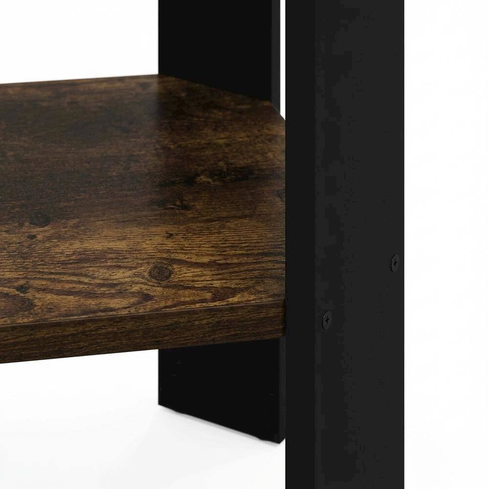 Alt View 1. FurniFact - Amber Pine and Black Finish Accent End Table for Living Room - Amber Pine/Black.