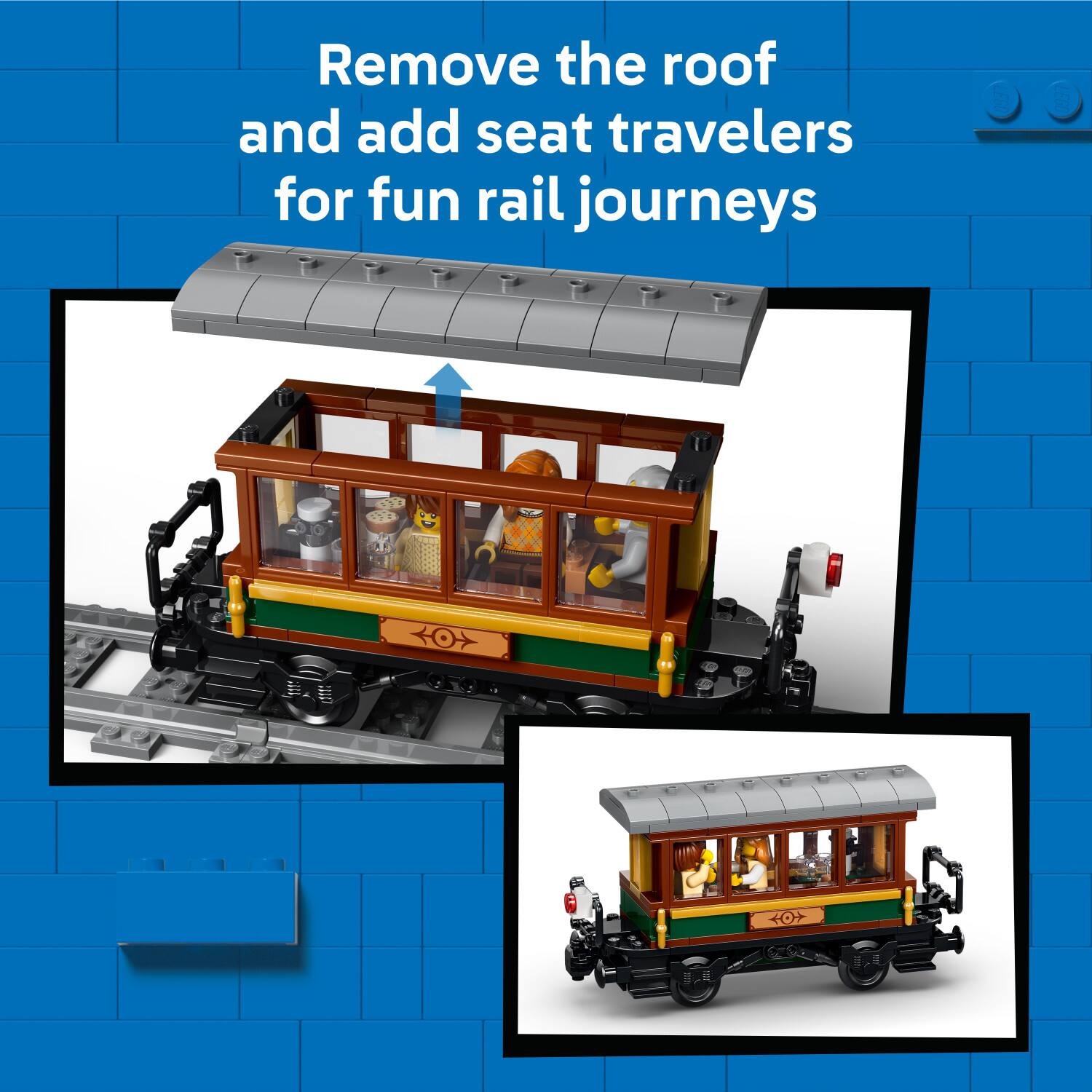 Remove the roof and add seat travelers for fun rail journeys