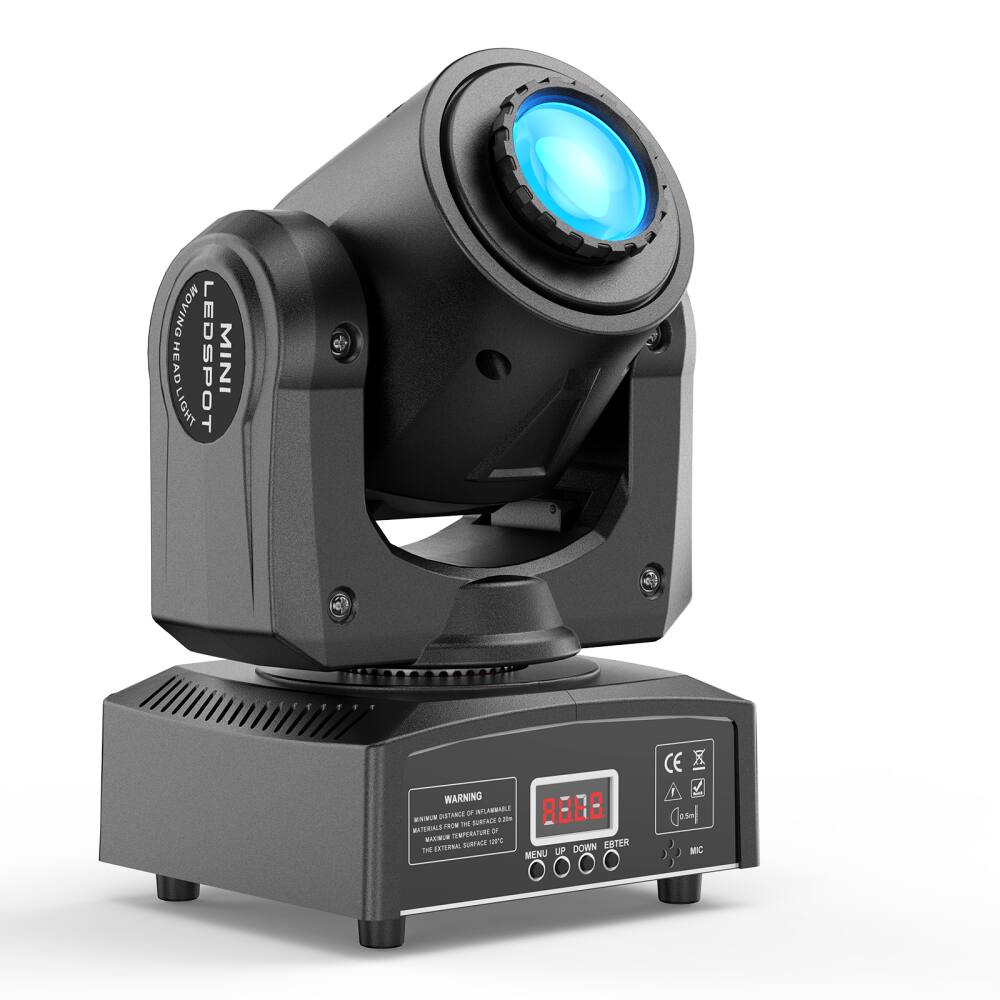 MOVING LIGHT HEAD LEDSPOT MINI

WARNING
MAXIMUM DISTANCE FROM SURFACE OF THE UNIT TO THE SURFACE OF THE OBJECT IS 100MM.
MAXIMUM TEMPERATURE OF THE UNIT IS 60°C.
THE EXTERNAL SURFACE OF THE UNIT IS HOT.

CE
RE:88
MENU UP DOWN ENTER
MIC