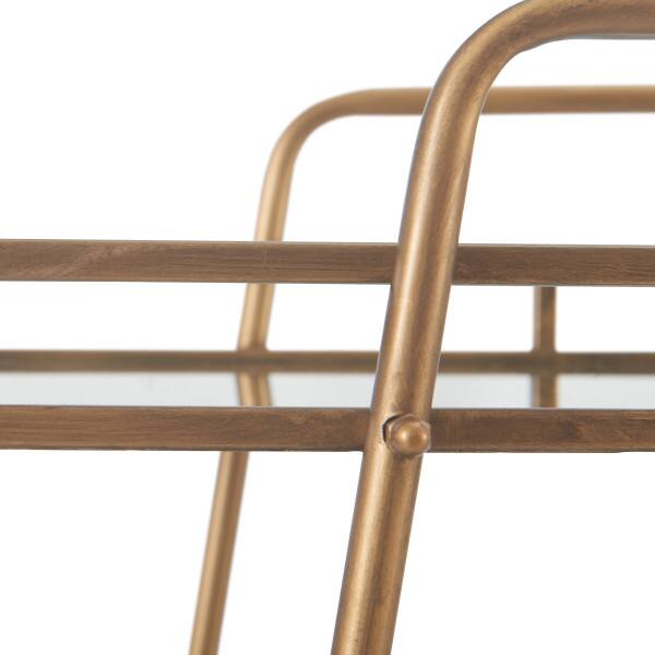 Alt View 4. Adore Decor - Adore Decor Addison Bar Cart, Antique Gold - Antique Gold.