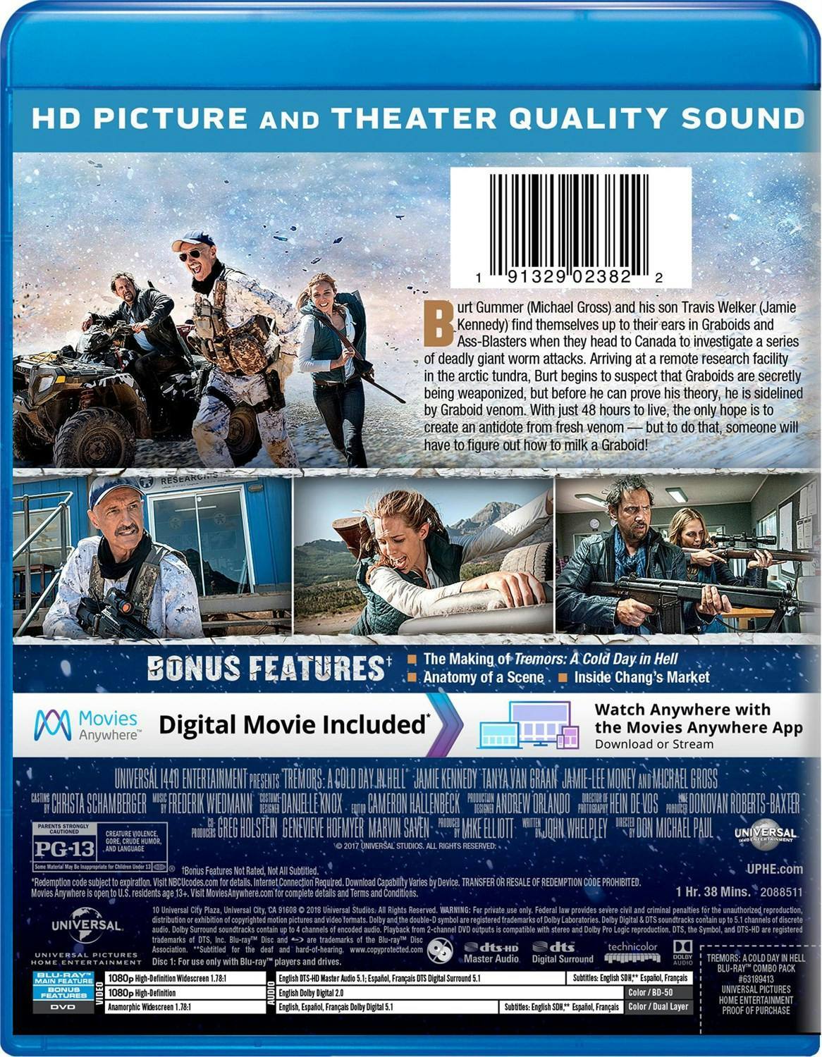 Back. Tremors: A Cold Day in Hell (DVD + Digital) [Blu-ray].