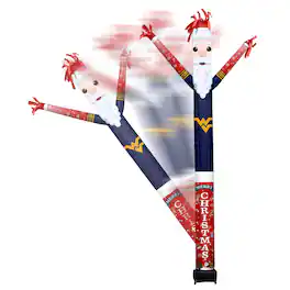 Sporticulture - West Virginia Mountaineers Santa Claus Inflatable Crazy Sports Fan - Blue