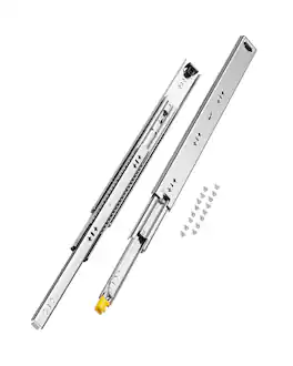VEVOR - Set of 2 Drawer Rails, Full Extension, Sizes 16 18 20 24 30 35 37.4 59 24 32 36 40 48 60 in, 250 lbs Weight Limit - Silver