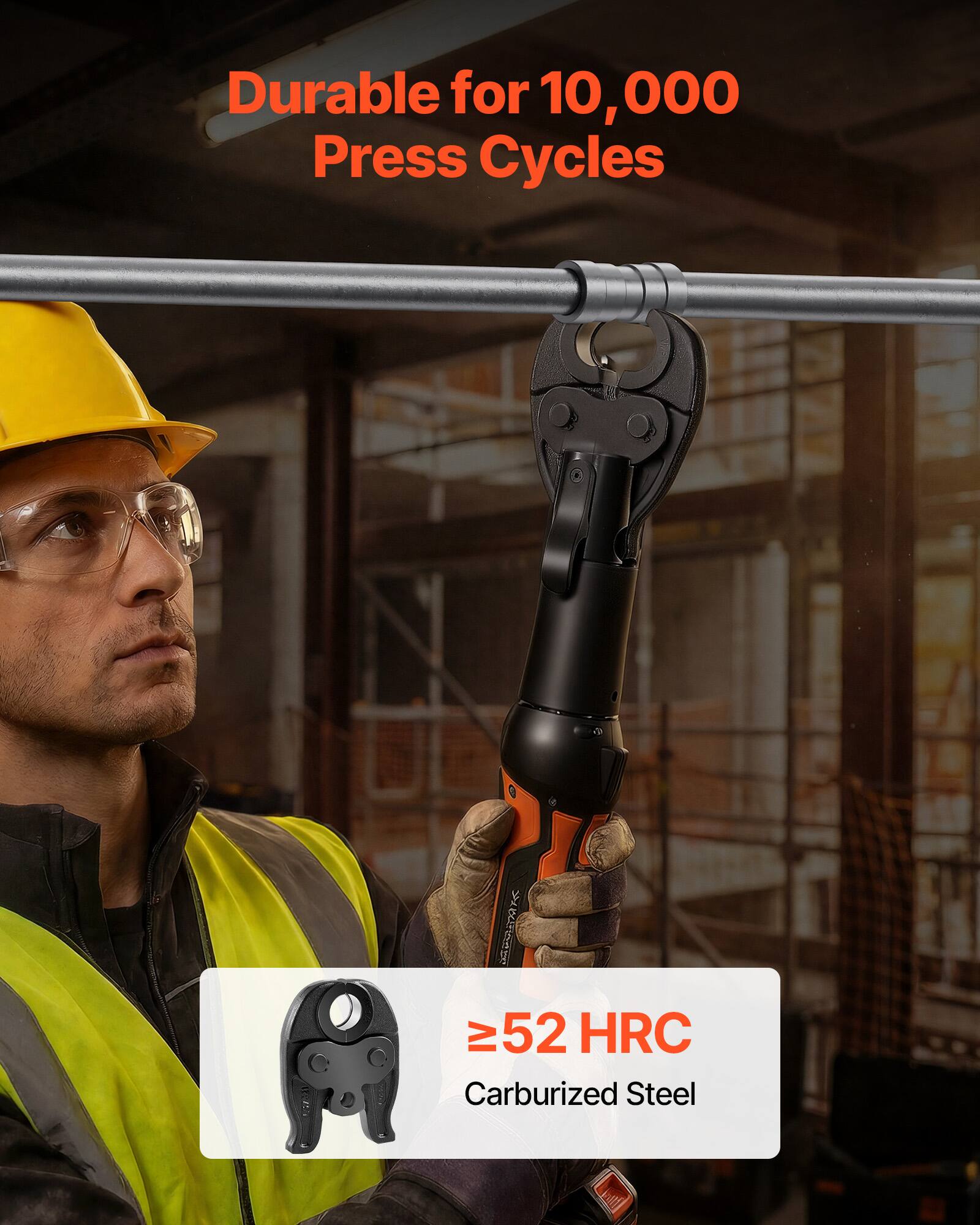 Durable for 10,000 Press Cycles

≥52 HRC Carburized Steel