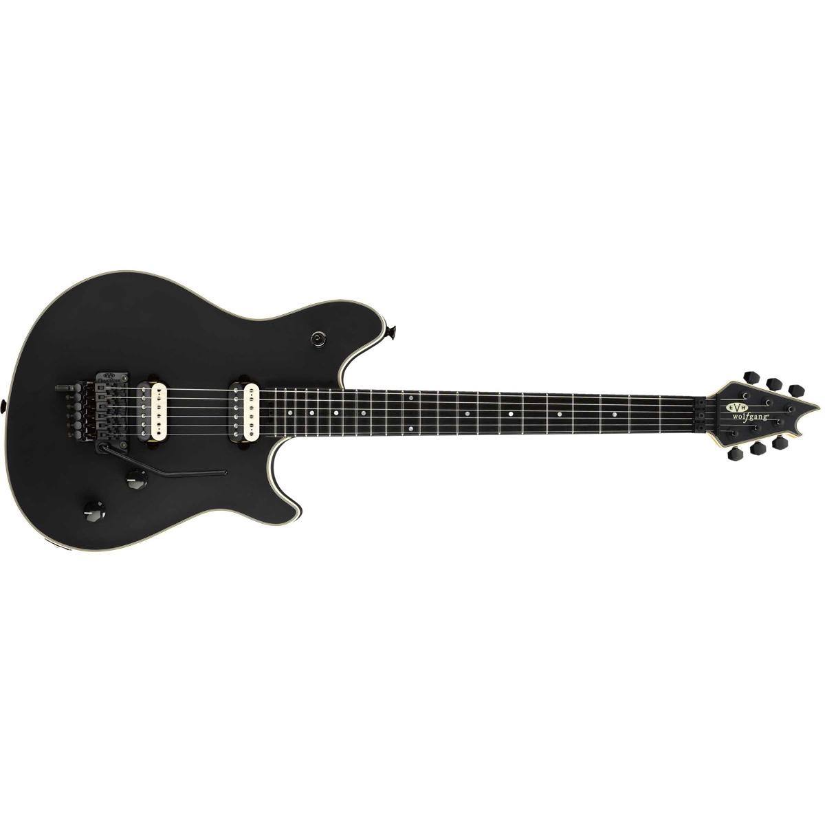 Alt View 1. EVH - EVH Wolfgang USA Electric Guitar with Case, Ebony Fretboard, Stealth Black.