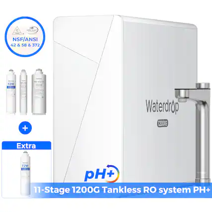 Waterdrop 11-Stage 1200G Extra - F2W | Tankless RO system PH+
NSF/ANSI 42 & 58 & 372
Waterdrop WD-X12-F3
Waterdrop F2W
Waterdrop WD-T1A