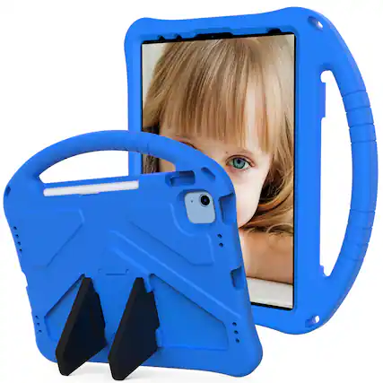Front. UUCOVER - Kids Case for iPad A16 11" 2025 / iPad 10th Gen 10.9" 2022,Shockproof EVA Case Handle Kickstand Back Cover - Blue.