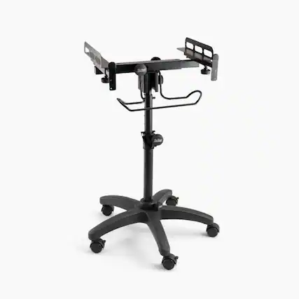 Front. On Stage Stands - On-Stage MIX-400 V2 Mobile Mixer Stand: Rolling platform for mixers, laptops, controllers. Height adjustable (28"-38"), - Black.