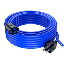 Maximm - Extension Cord 50 Ft – Indoor & Outdoor Power Cords, 16 AWG SJTW, Heavy Duty, ETL Listed - Blue