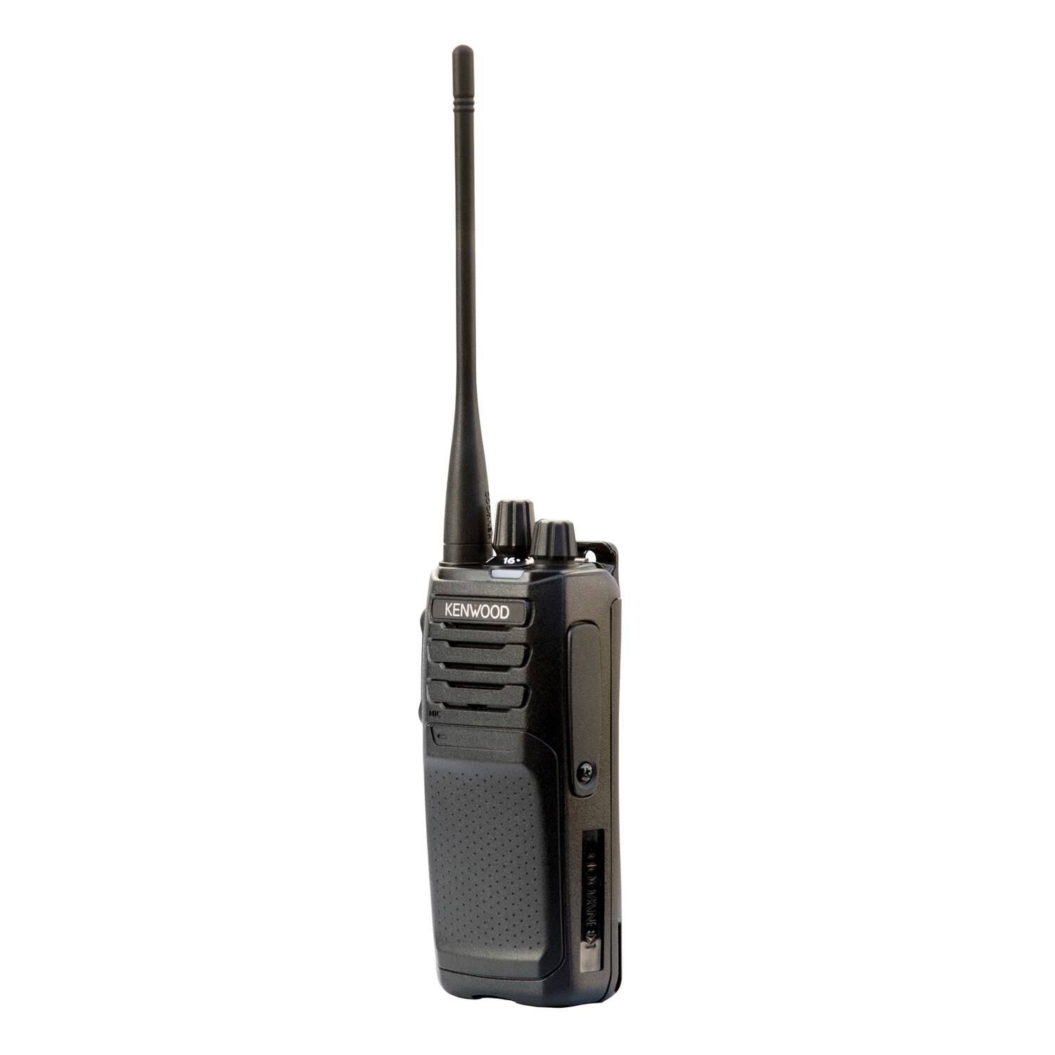 Alt View 6. Kenwood - ProTalk NX-P1300AUK UHF Business Two-Way Radio, Charging Cup, 450000 Sq Ft, 5W, 64 Channels, Analog - Black.
