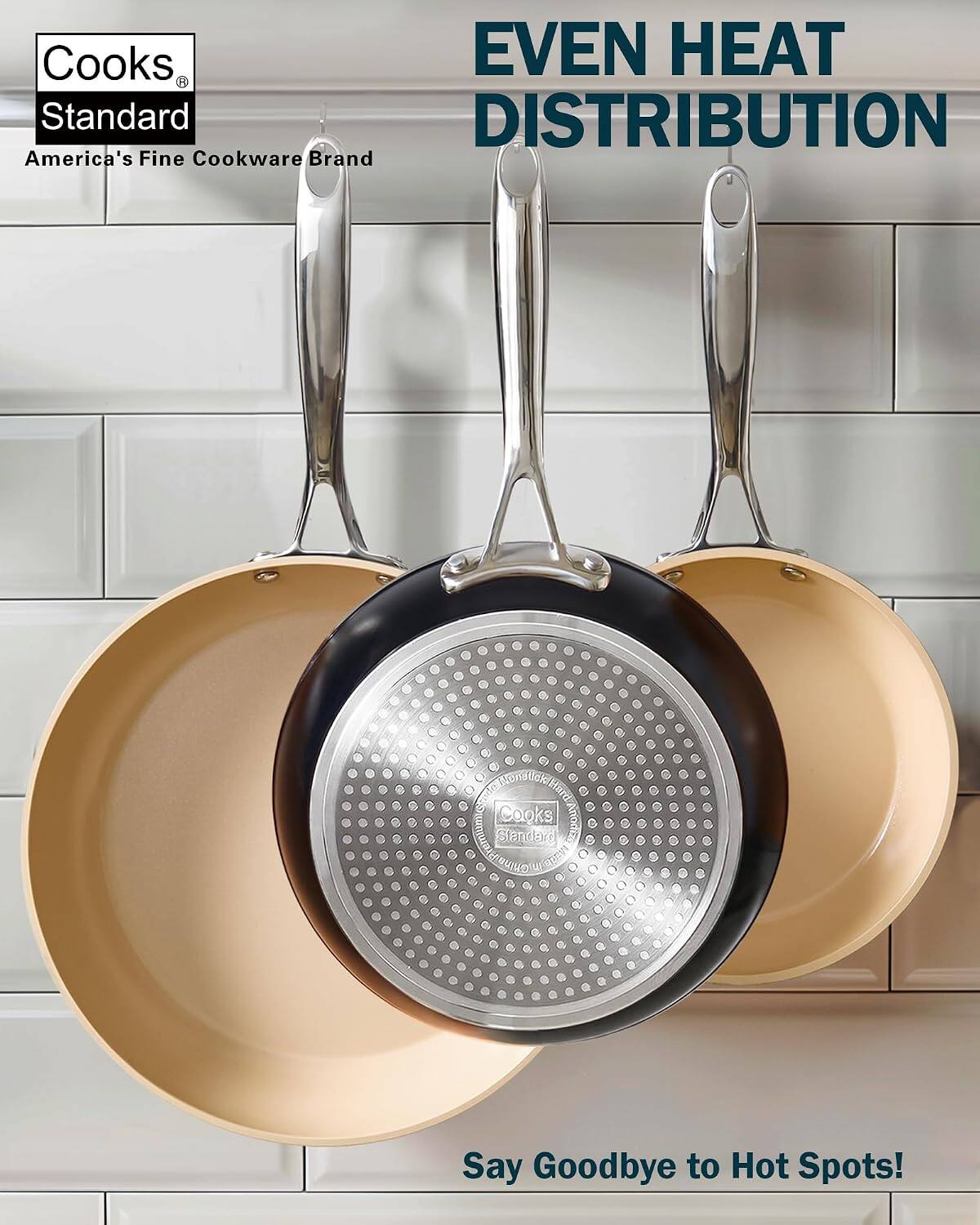 Cooks Standard  
America's Fine Cookware Brand

EVEN HEAT DISTRIBUTION

Say Goodbye to Hot Spots!
