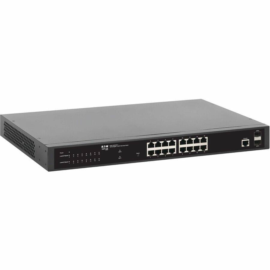 Alt View 6. Tripp Lite - Tripp Lite series NGS16C2-1 Ethernet Switch - 16 Ports - Manageable - Gigabit Ethernet - 1000Base-SX, 1000Base-LX - Black.