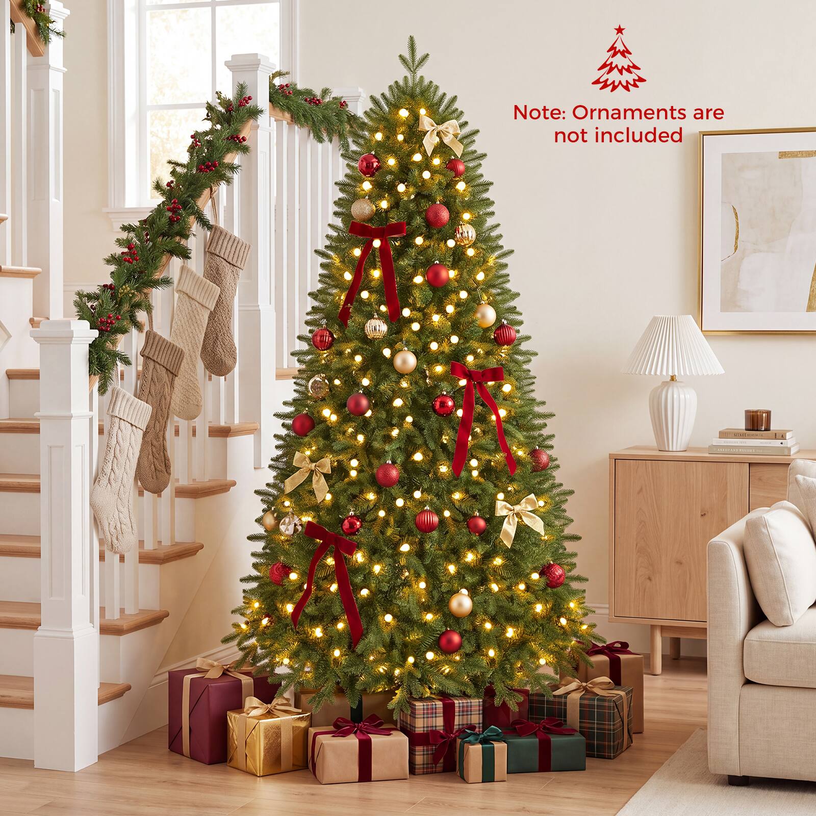 Note: Ornaments are not included
