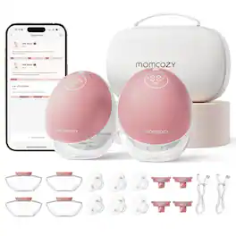 Momcozy - Mobile Flow Hands-Free Breast Pump | M9 - Cozy Red