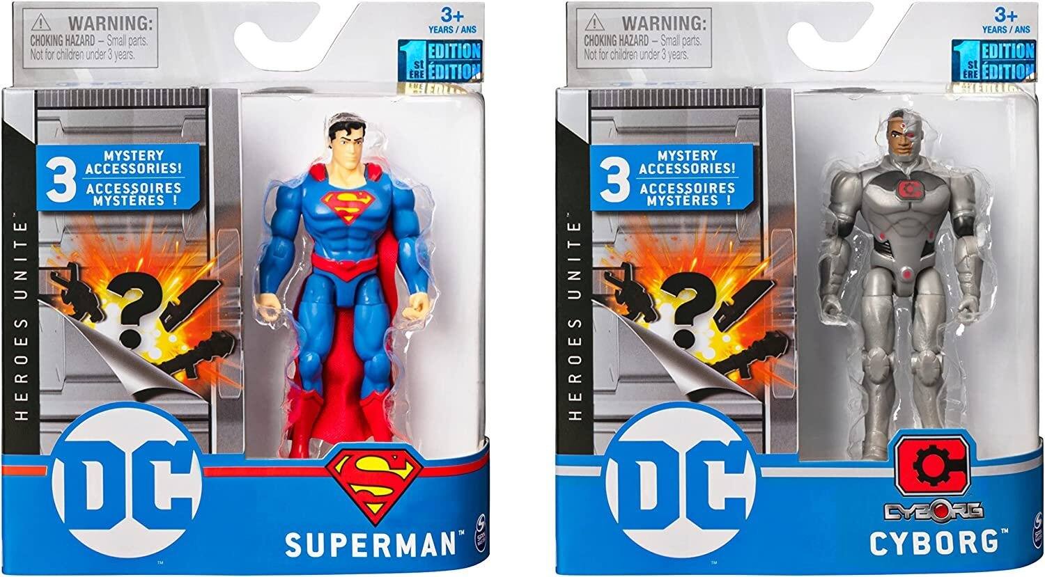 **WARNING:** CHOKING HAZARD - Small parts. Not for children under 3 years.

**3+ YEARS / 3 ANS**

**1st EDITION / 1ère ÉDITION**

**MYSTERY ACCESSORIES! / ACCESSOIRES MYSTÈRES !**

**HEROES UNITE / HÉROES UNITE**

**DC**

**SUPERMAN**

**CYBORG**