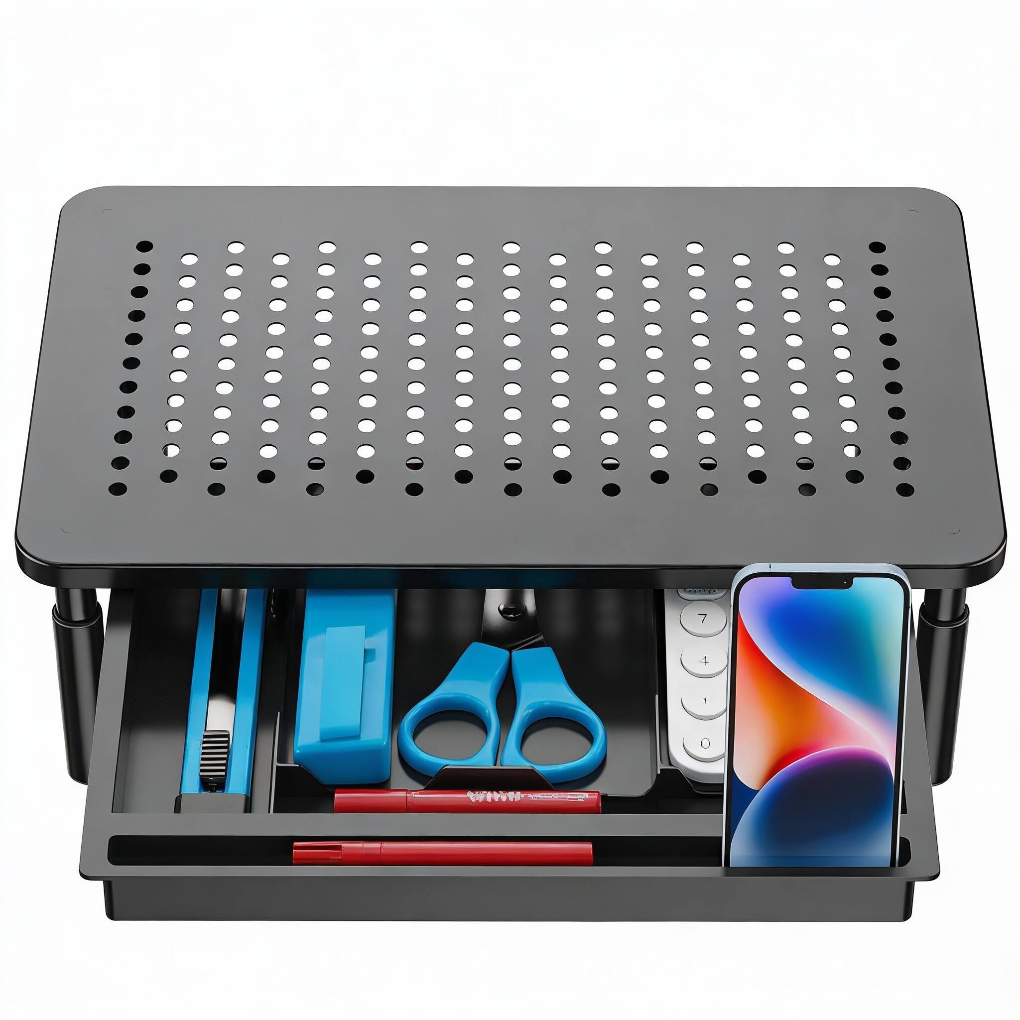 Black with Drawer 3-Level