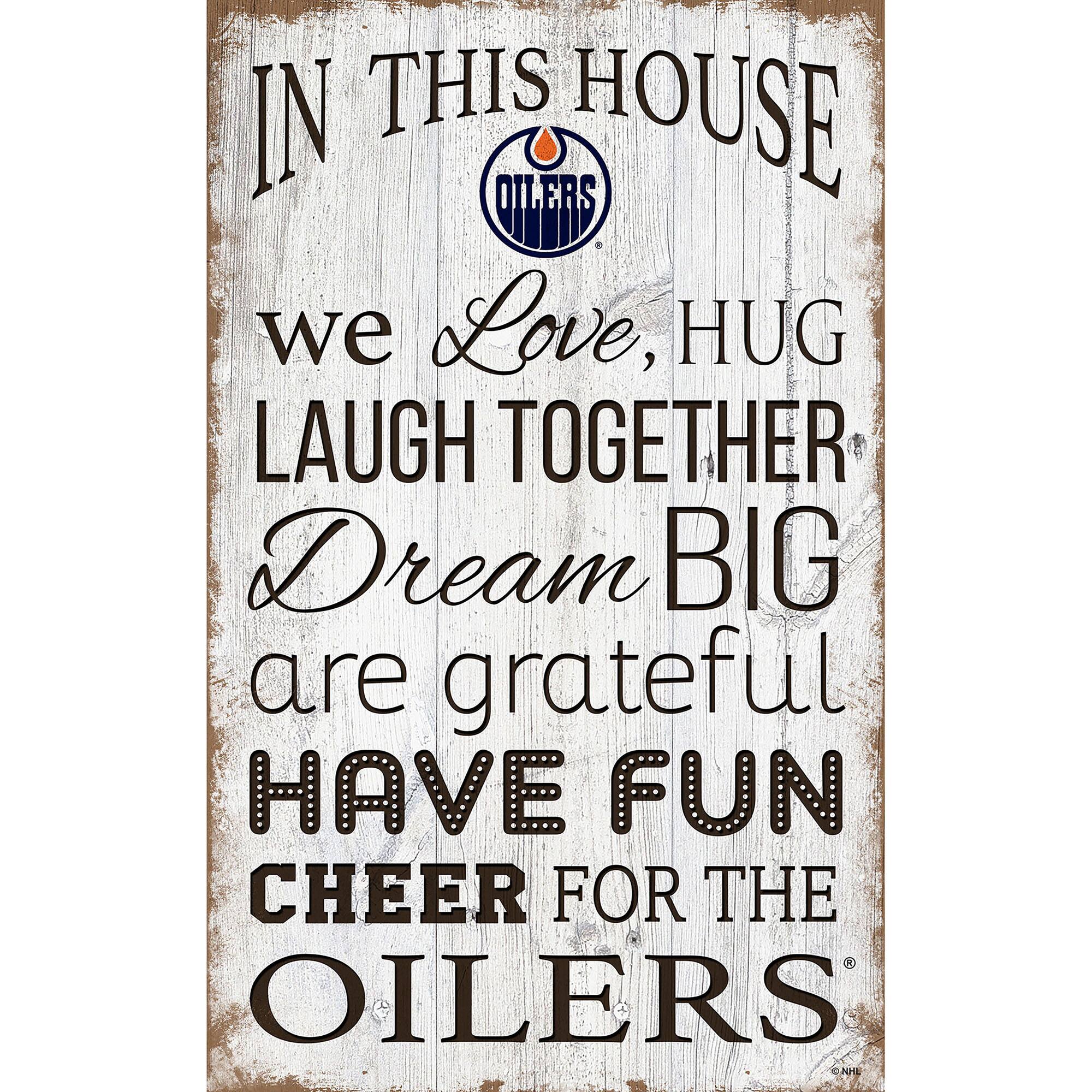 Edmonton Oilers 11'' x 19'' Team In This House Sign