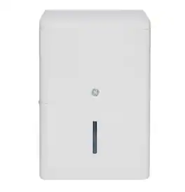 GE - 50-Pint Portable Dehumidifier with Built-In Wi-Fi and Smart Dry for Wet Spaces - White