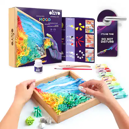 WOOD & CRAFT
sensory art
MOOD
SET FOR CREATIVITY AND DECORATION
CREATIVIDAD Y DECORACIÓN
1 pc
IT'S ME TIME
DO NOT DISTURB
FOR 1 pcs
- Acrylic Paint
- Acrylic Varnish
- Wooden Board
- Wooden Stick
- Decorative Elements
aleto
Acrylic Varnish