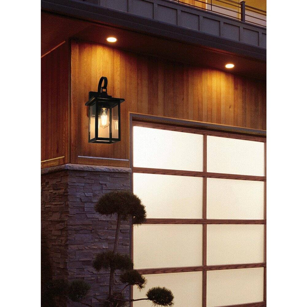 Alt View 4. Elegant Lighting - Carisle 7 Inch Outdoor Wall Sconce In Black - Black.