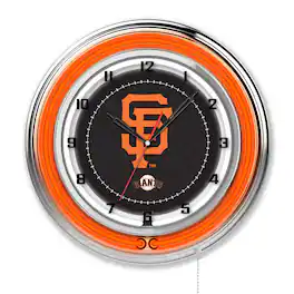 Holland Bar Stool Co. - San Francisco Giants 19" Double Neon Wall Clock - Multicolor