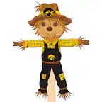 Front. Fan Creations - Iowa Hawkeyes 12" Scarecrow Yard Stake - Multicolor.