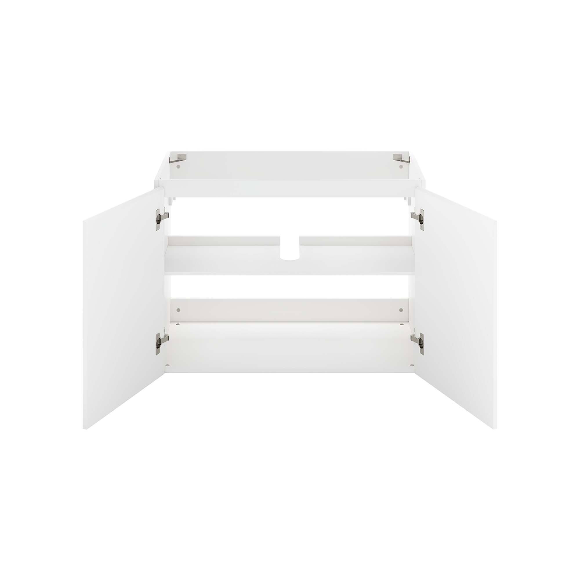Alt View 3. Modway - Bryn Wall-Mount Bathroom Cabinet Basin Not Included - White.