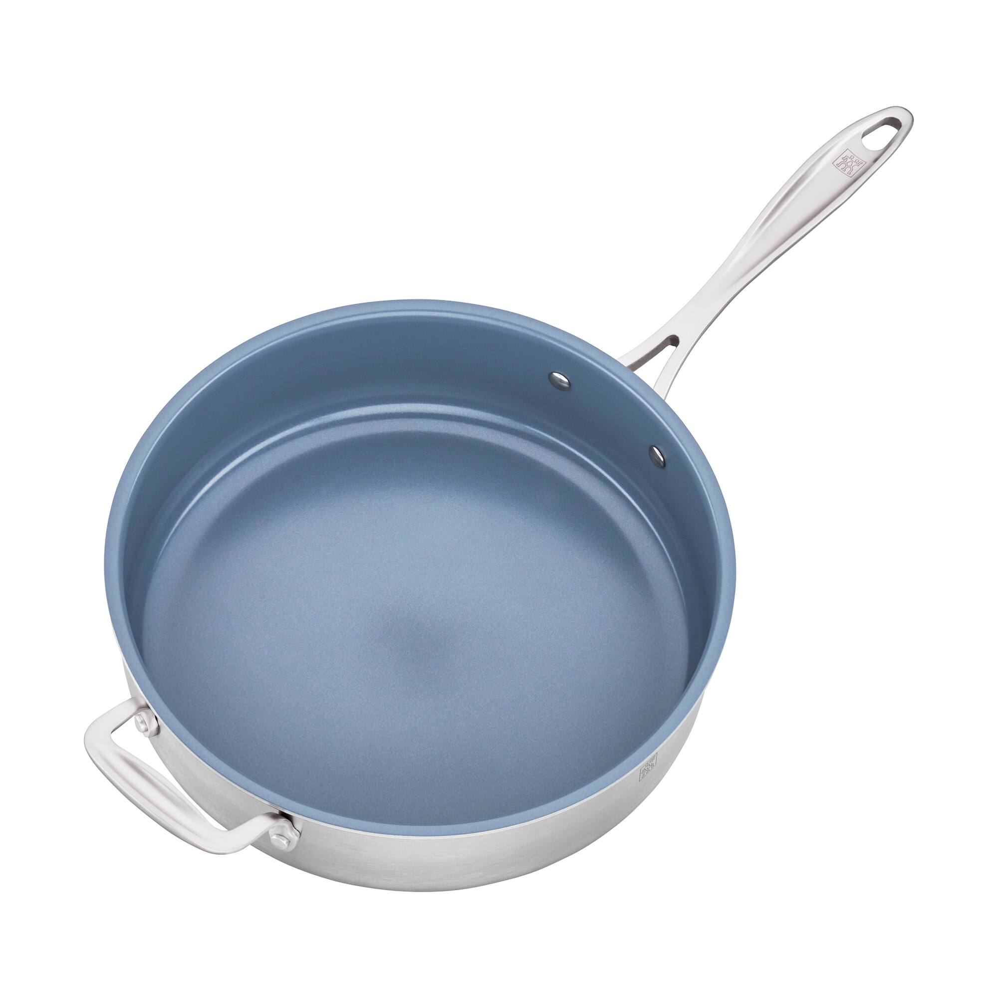 Alt View 2. ZWILLING - ZWILLING Spirit 3-ply 5-qt Stainless Steel Ceramic Nonstick Saute Pan - Stainless Steel.