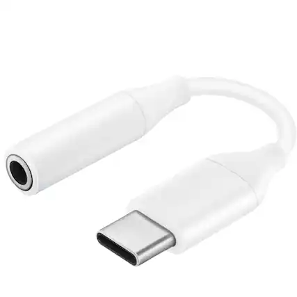 Front. Sanoxy - USB Type-C to 3.5mm Audio Adapter | Hi-Res DAC | Headphone & Mic Support - White.