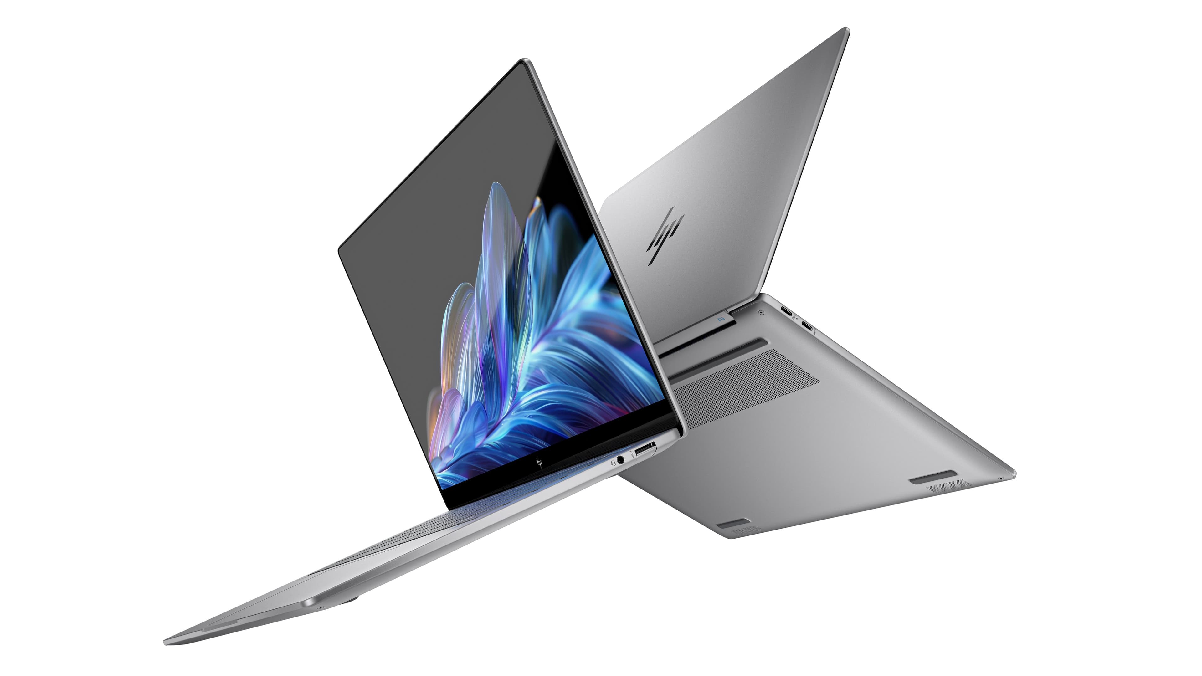 Alt View 7. HP - OmniBook X - Copilot+ PC - 14" 2.2K Touch-Screen Laptop - Snapdragon X Elite - 16GB Memory - 1TB SDD - Meteor Silver.