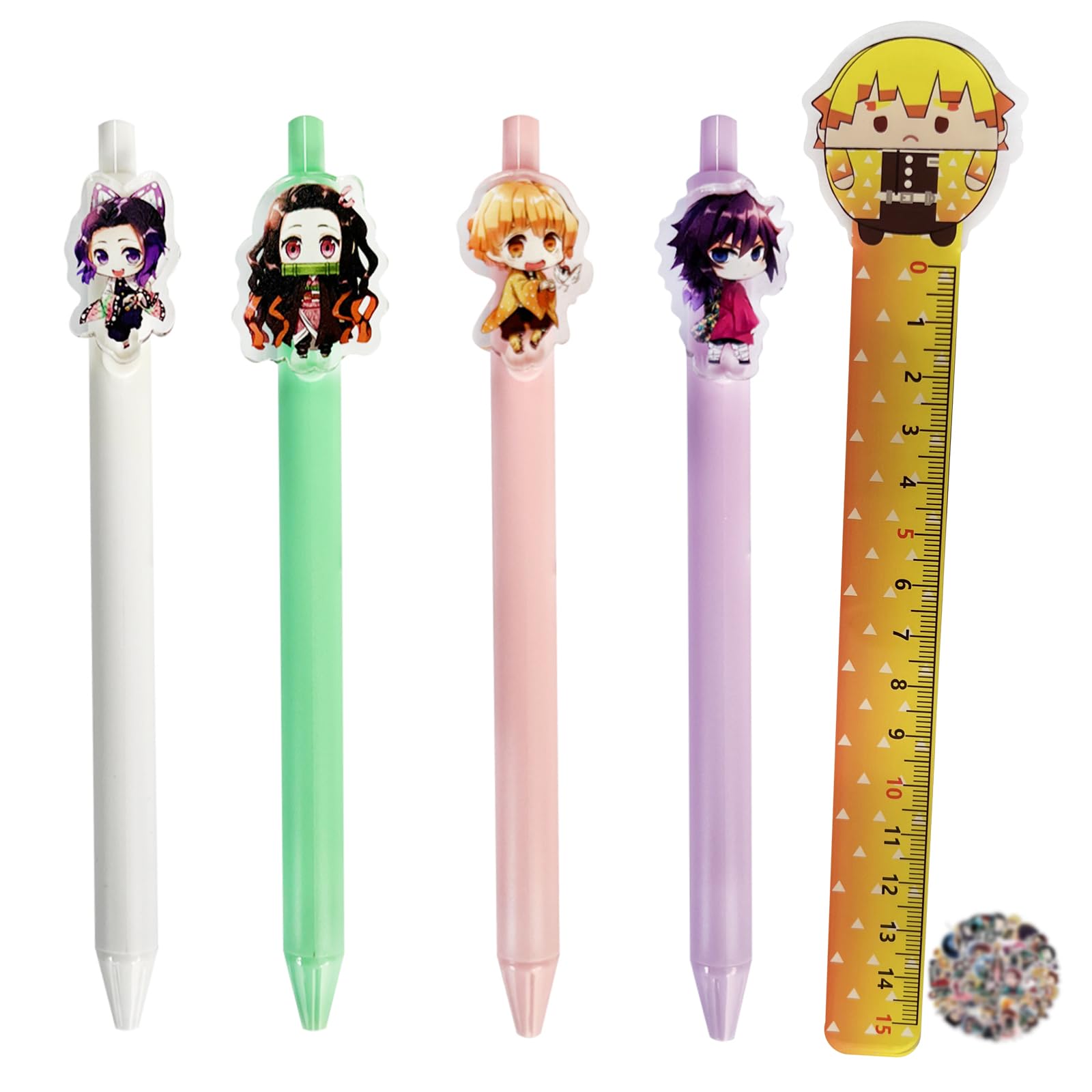 Front. Paradigms Interiors - Gel Pen Demon Slayer Animal Pens Ruler Straight Stickers For Fans Gifts 30.