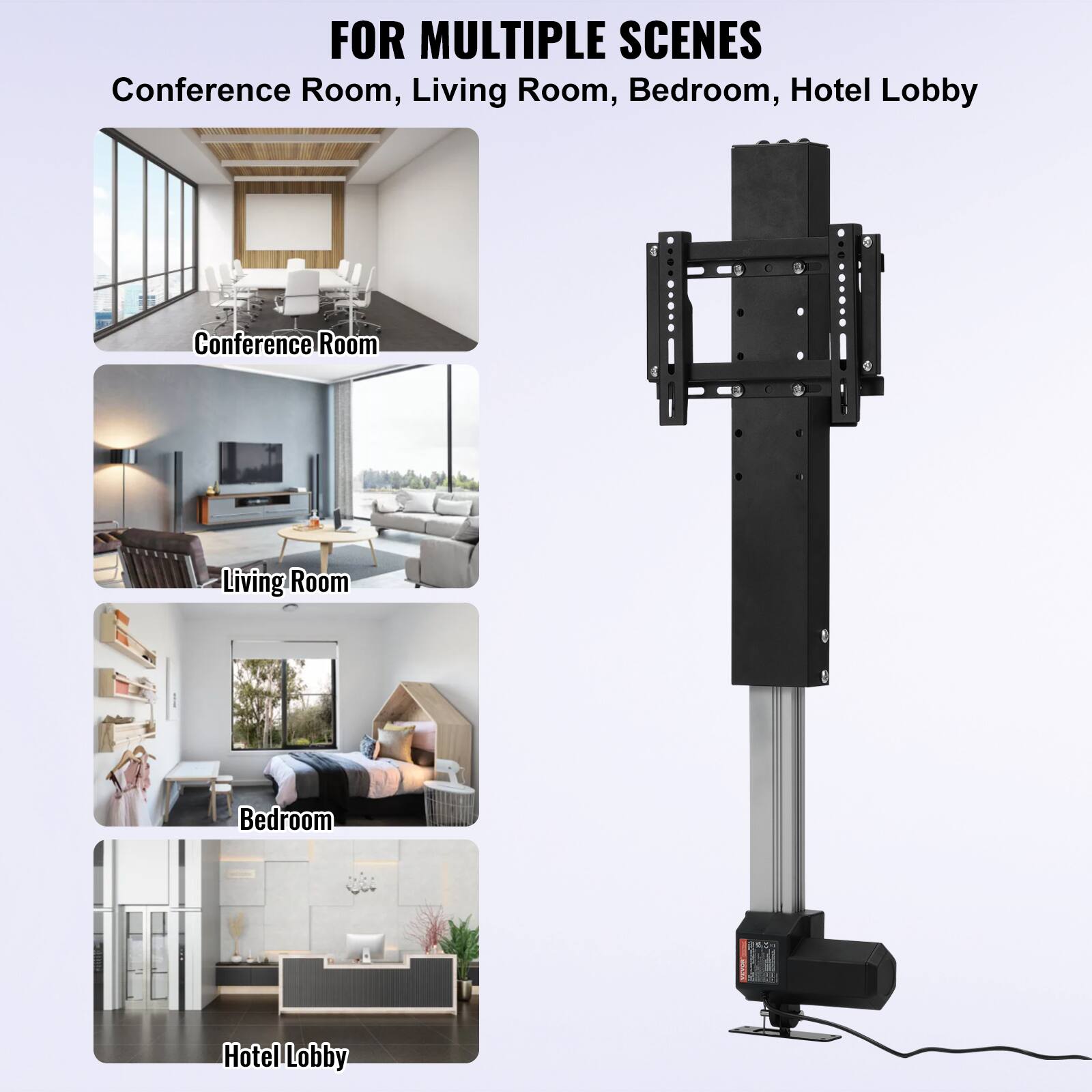 FOR MULTIPLE SCENES  
Conference Room, Living Room, Bedroom, Hotel Lobby  

Conference Room  
Living Room  
Bedroom  
Hotel Lobby