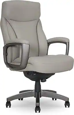 La-Z-Boy - Arcadian Ergonomic Bonded Leather Swivel Executive Chair, (60008-BGE) - Beige