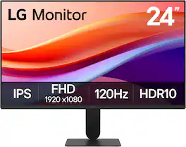 LG - Refurbished Excellent - 24" FHD IPS 120Hz HDR10 Monitor with Slim Stand - 24U411A-B