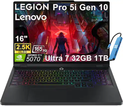 LEGION Pro 5i Gen 10 Lenovo 16" 2.5K OLED 165 Hz GEFORCE RTX NVIDIA 5070 Ultra 7 32GB 1TB