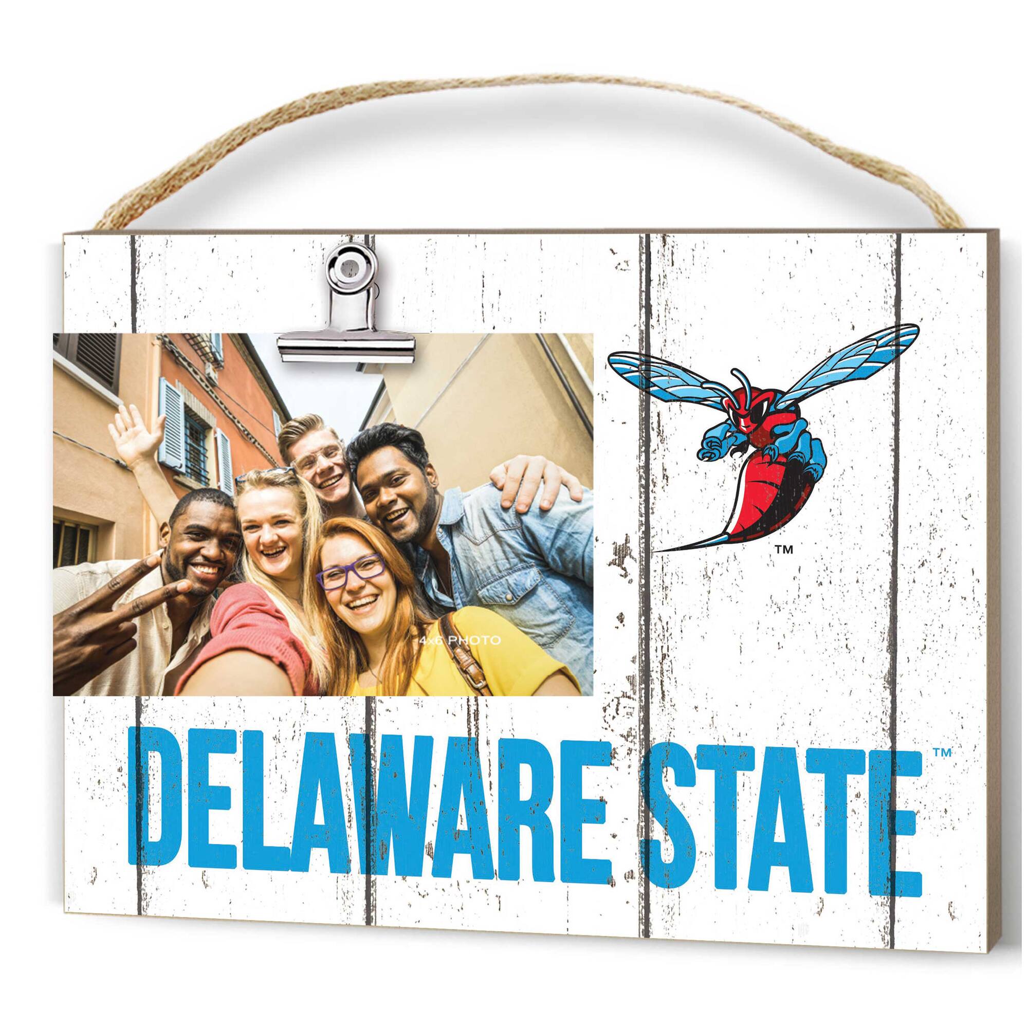 Delaware State Hornets 8'' x 10'' Weathered Clip It Frame