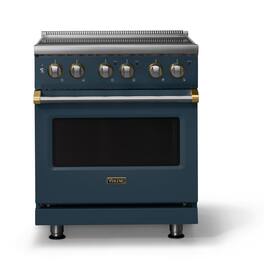 Viking - 30"W. Pro5S 4.7 Cu. Ft. Freestanding 4 Element Electric Convection Range - /Brushed Brass - Squall
