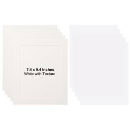 Unique Bargains - 5pcs Cardboard Picture Frame, 9.8x11.8 Inch Photo Wall Display Paper Frame with Clear Film for Artwork - White Textured
