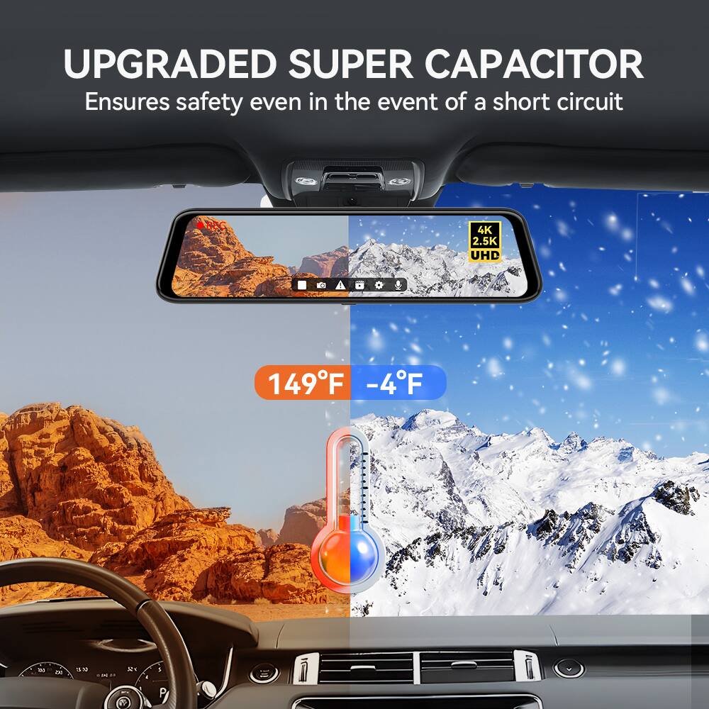 UPGRADED SUPER CAPACITOR  
Ensures safety even in the event of a short circuit  

4K 2.5K UHD  

149°F -4°F