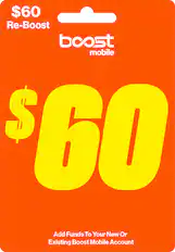 $60 Re-Boost Boost Mobile S $60 Add Funds To Your New Or Existing Boost Mobile Account