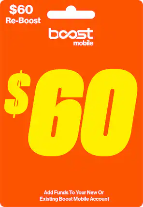 $60 Re-Boost Boost Mobile S $60 Add Funds To Your New Or Existing Boost Mobile Account