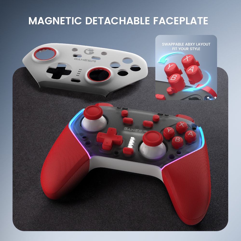 Magnetic Detachable Faceplate Swappable ABXY Layout Fit Your Style Gamesir.