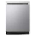 LG - FlushFit 24" Top Control Smart Built-In Stainless Steel Tub Dishwasher with 3rd Rack, AutoVent Dry and 46dBA - Stainless Steel