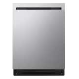 LG - FlushFit 24" Top Control Smart Built-In Stainless Steel Tub Dishwasher with 3rd Rack, AutoVent Dry and 46dBA - Stainless Steel