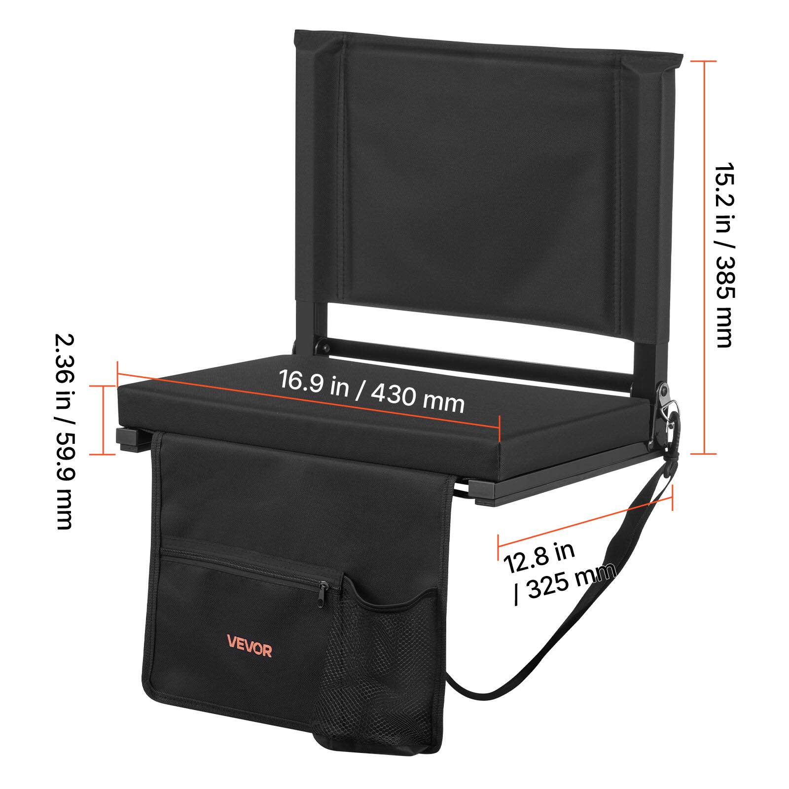 2.36 in / 59.9 mm  
16.9 in / 430 mm  
12.8 in / 325 mm  
15.2 in / 385 mm  
VEVOR