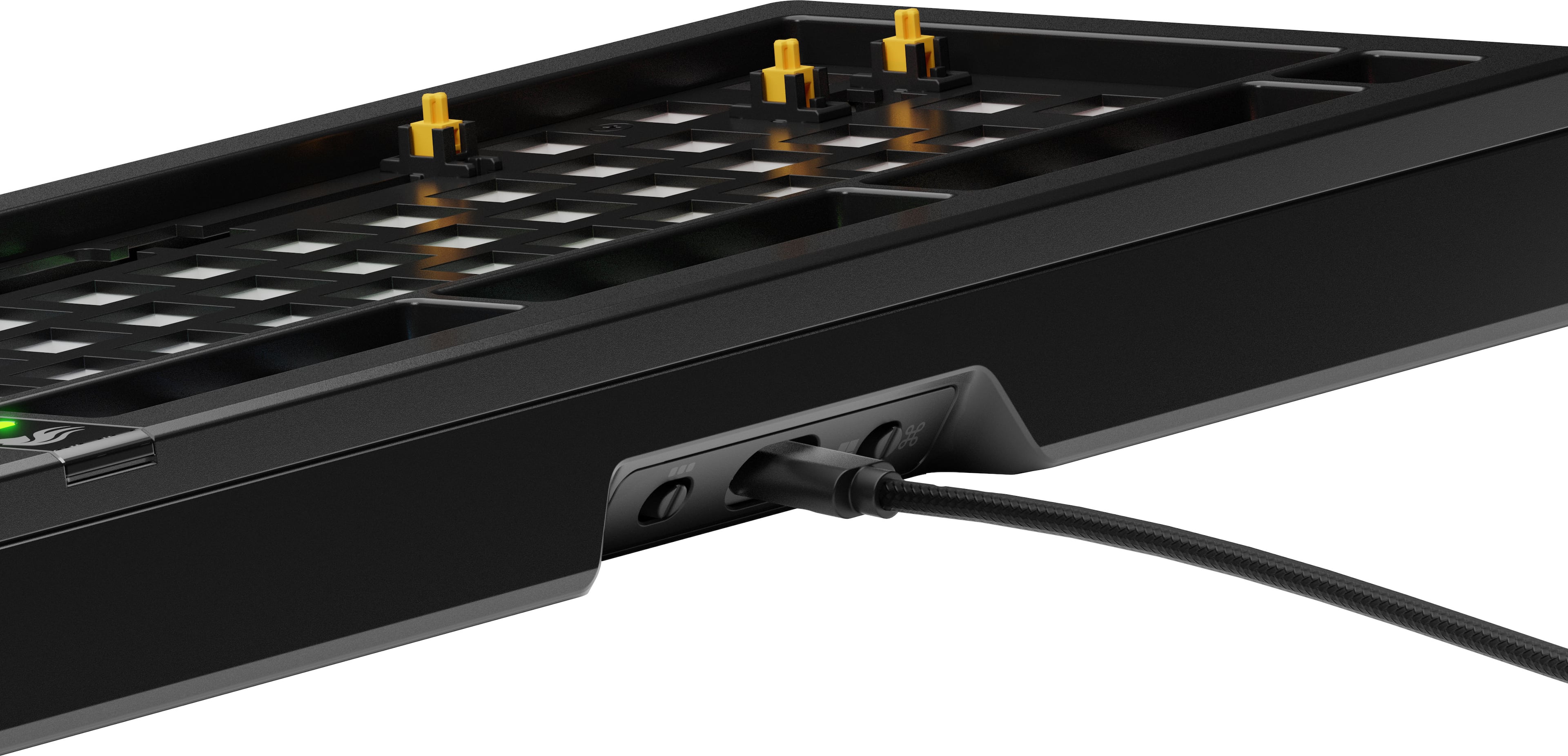 Alt View 11. Glorious - GMMK 3 PRO 75% Barebones Wired Mechanical Linear Switch Gaming Keyboard with Hot-swappable Switches - Black.