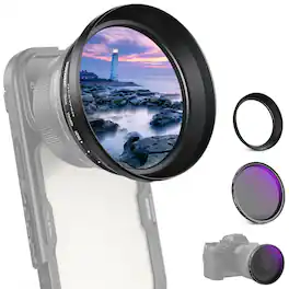 Neewer - 72mm Variable ND Filter + 77mm Lens Hood