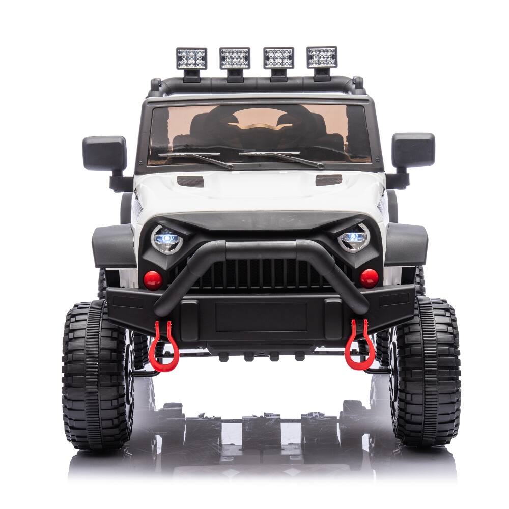 Alt View 4. Ropilly - Ropilly 24v kids ride on car with parental remote control, 400w motor electric car, White.