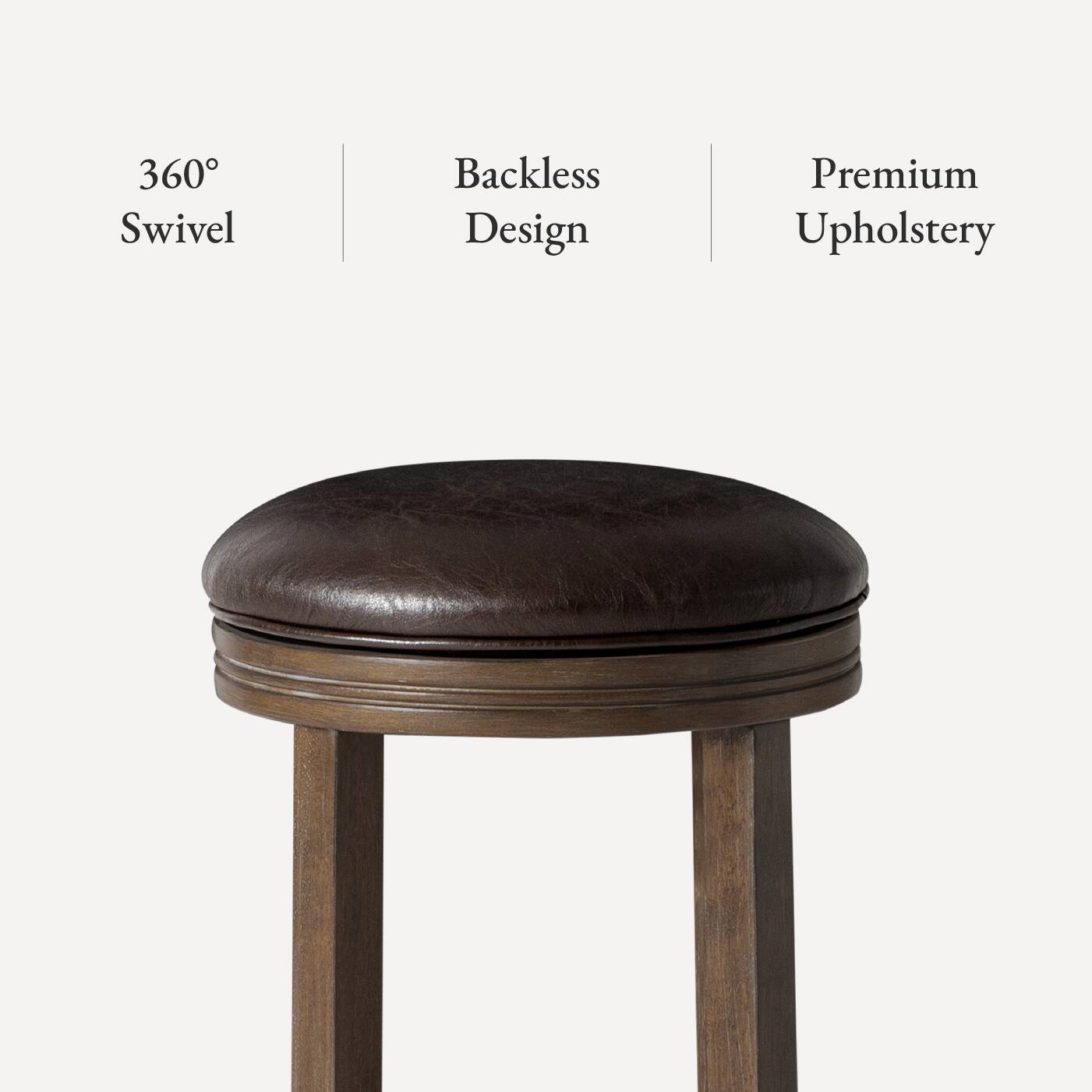 360° Swivel Backless Design Premium Upholstery