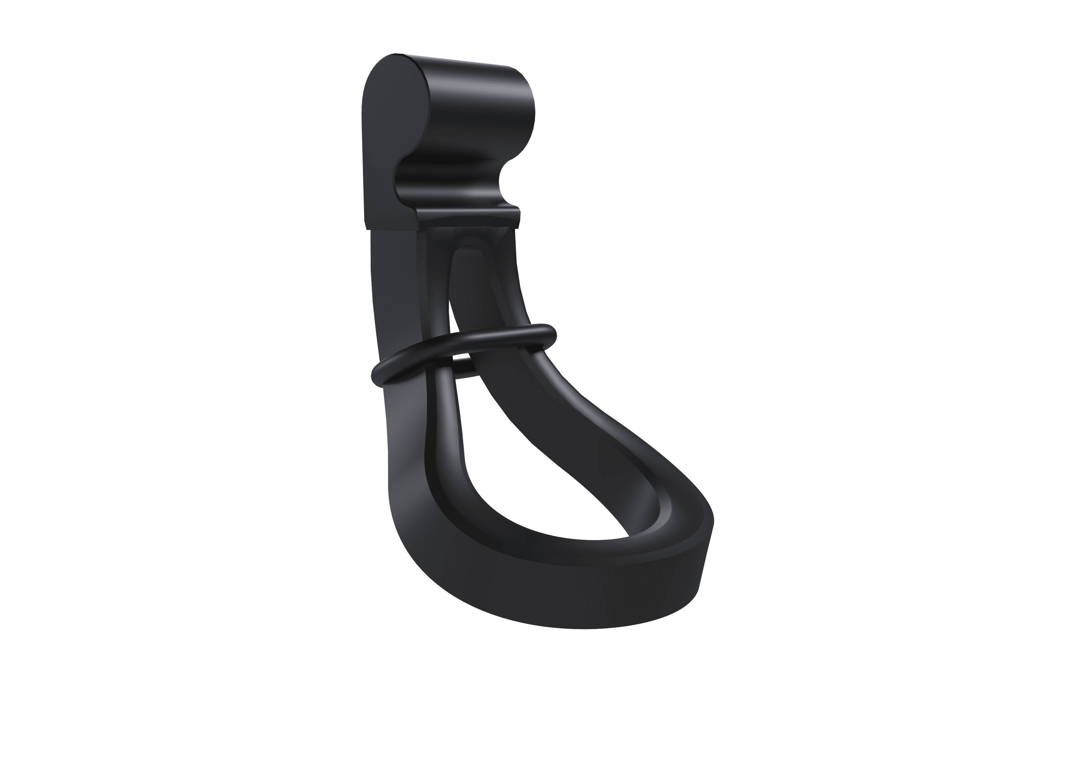 Angle. Hang It Simple - Hang It Simple Rubber Teardrop Hooks, Add-on Accessory for Kits 3pk BL - Black.